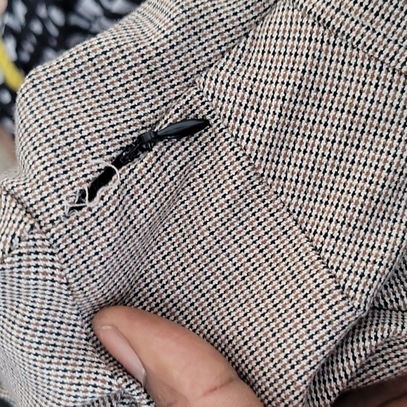 Zara brown plaid long sleeve dress Preppy Heritage Size L - Picture 5 of 5